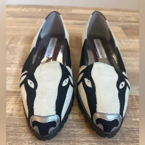 Vintage Donald Pliner Cow Print Loafers 🐄 - Picture 3 of 17
